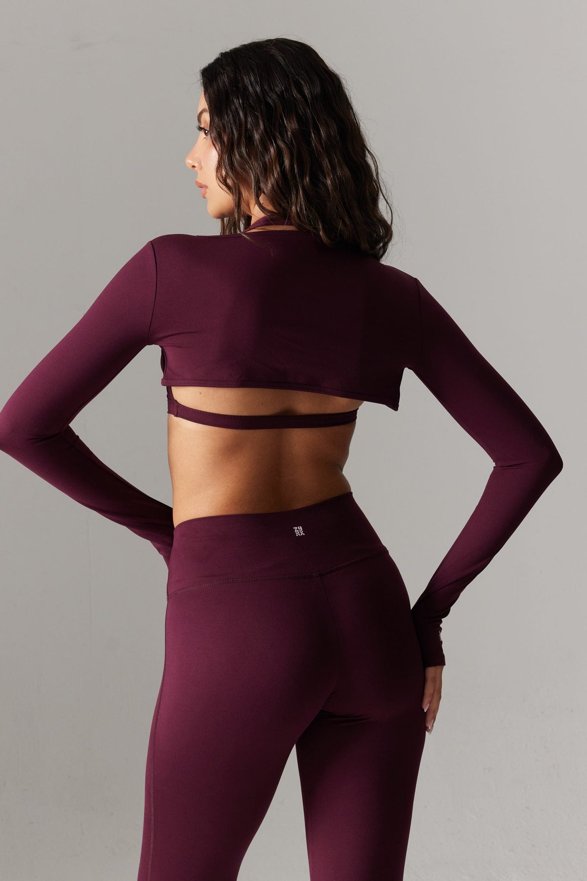 CORE V-Bel Tayt & Bolero Set — Gardenya (Mürdüm)