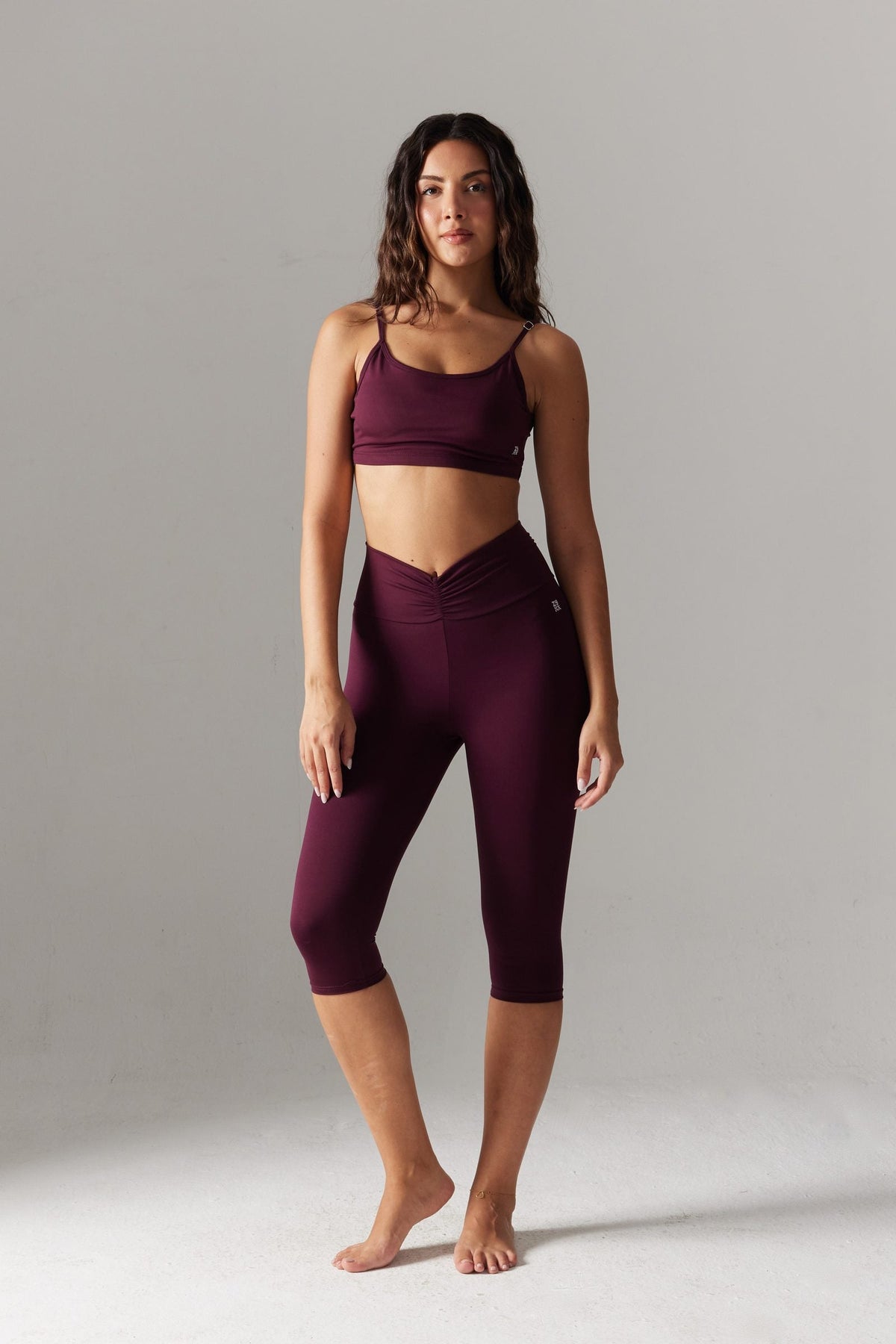BASE İnce Askılı Crop — Gardenya (Mürdüm)