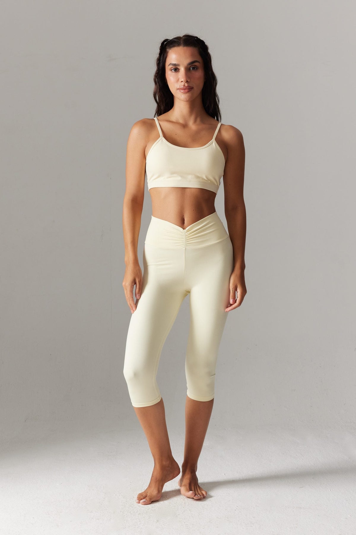 BASE İnce Askılı Crop — Sarı