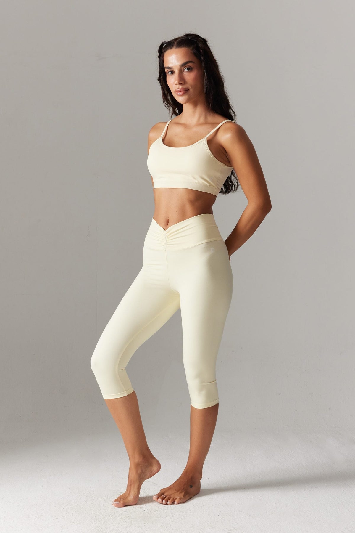 BASE İnce Askılı Crop — Sarı