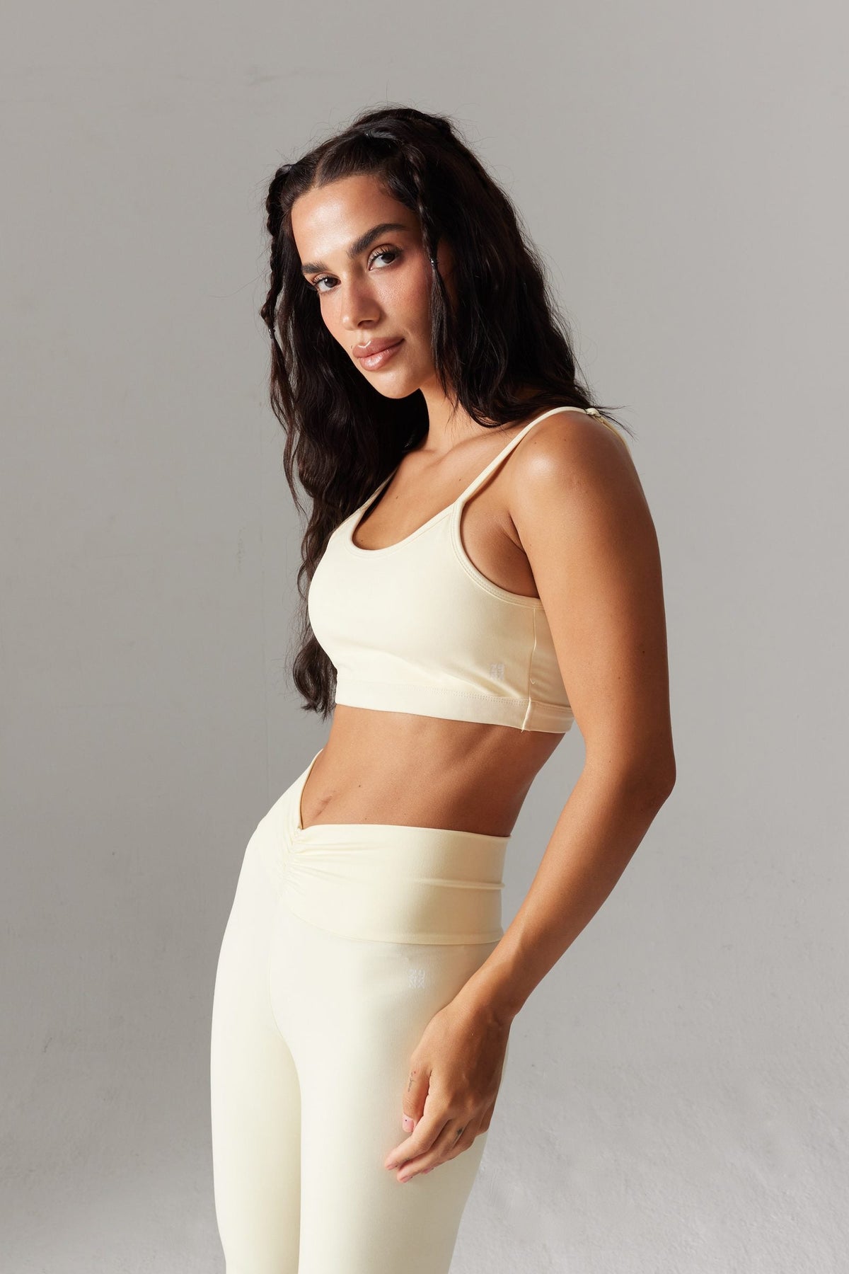 BASE İnce Askılı Crop — Sarı