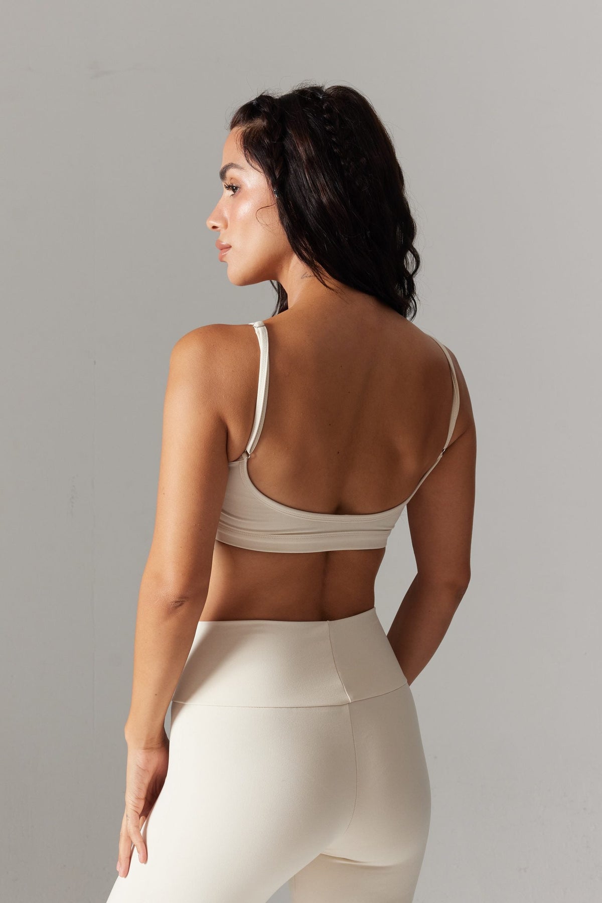 CORE V-Bel Tayt & İnce Askılı Crop Takımı — Kemik