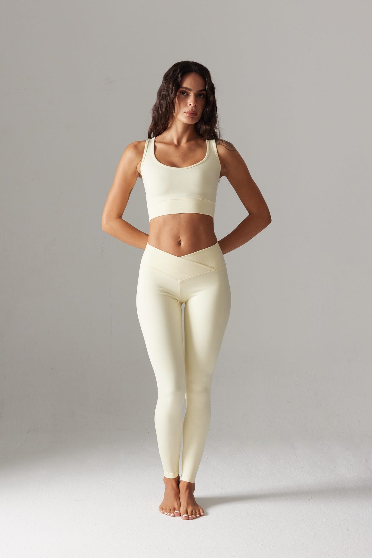 Dikişsiz Yüzücü Sırtı Crop — Sarı