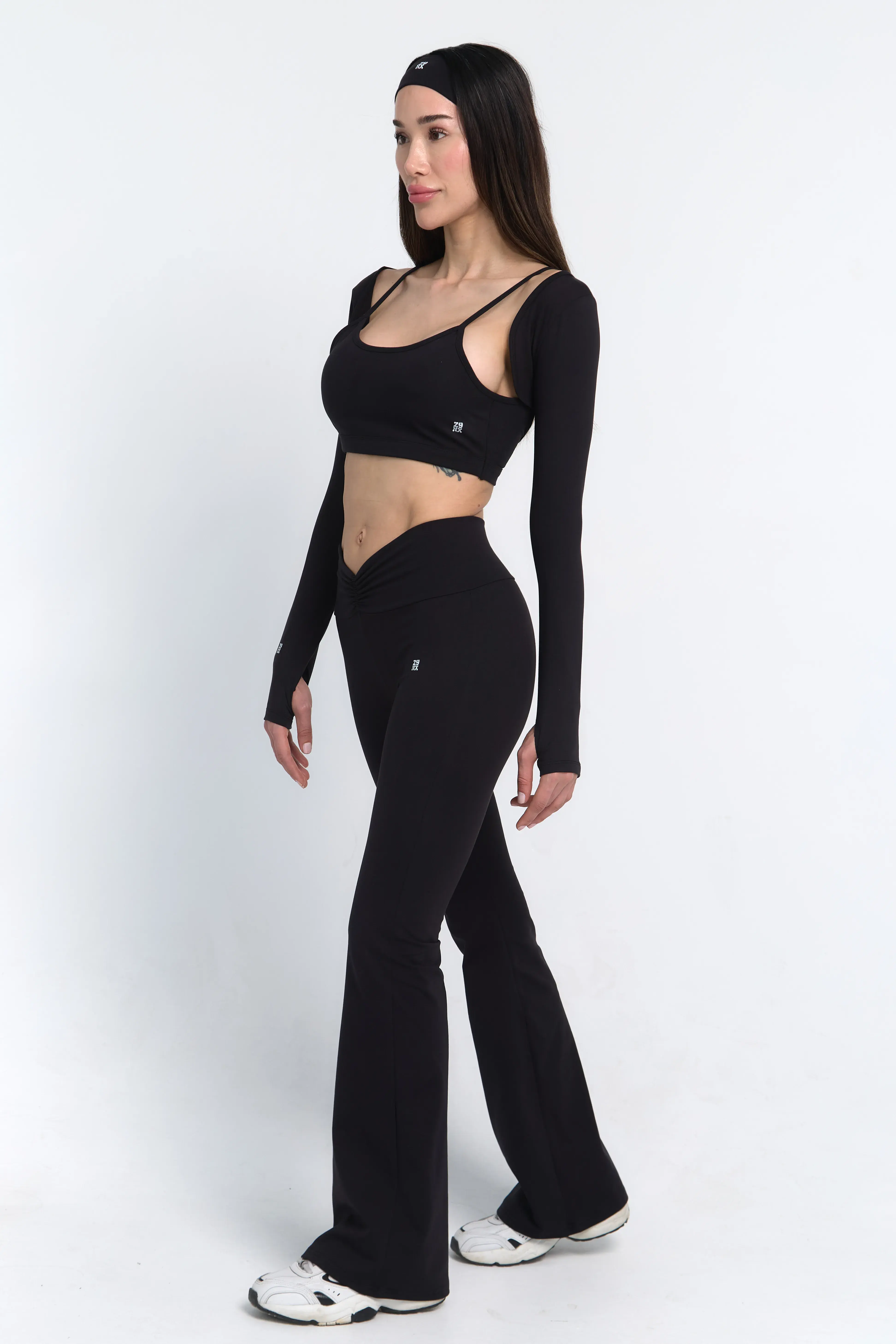 VYBE V-Form İspanyol Paça Tayt & İnce Askılı Bolero Set